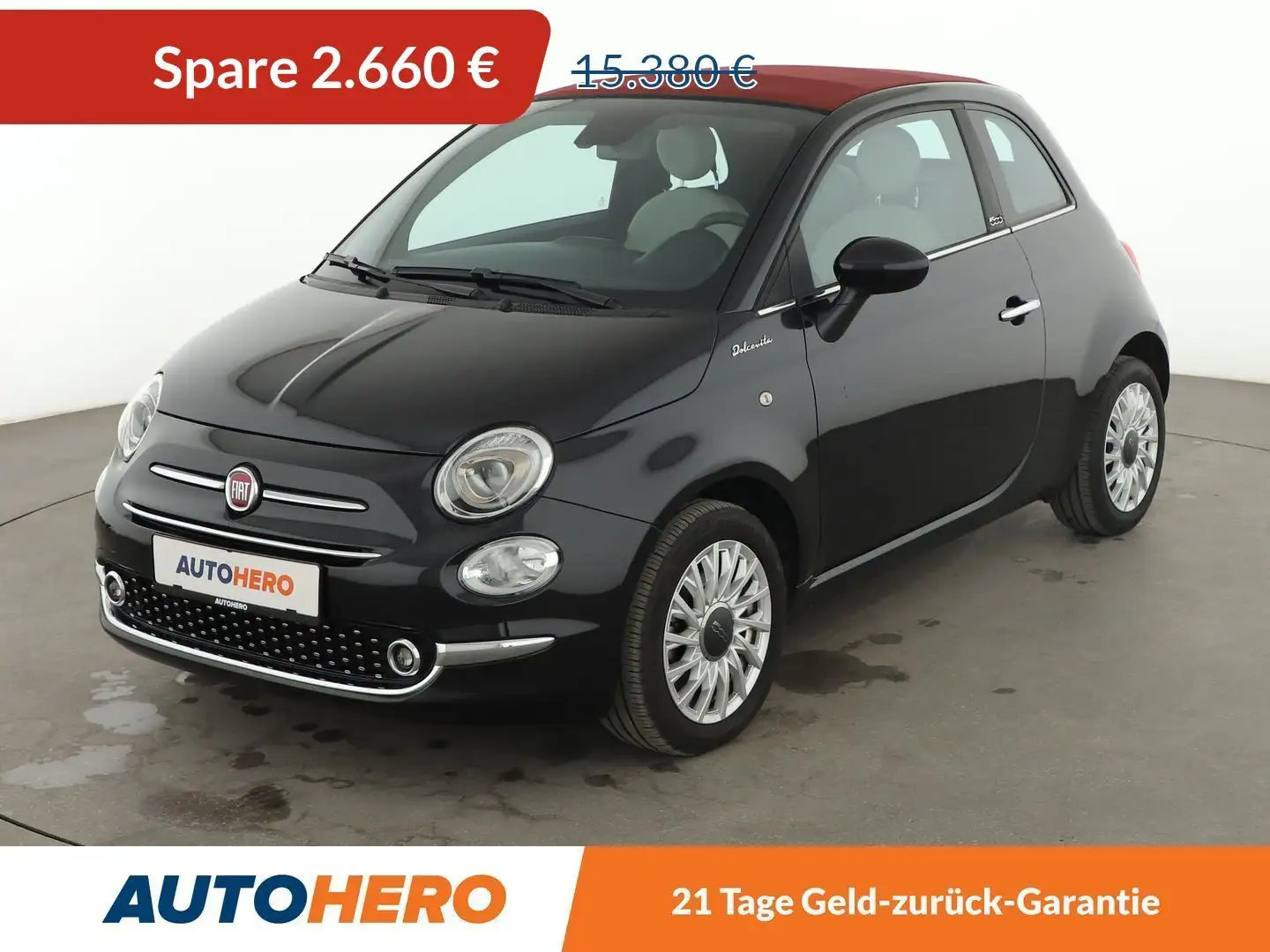 Fiat 500C 1.0 Mild-Hybrid Dolcevita *TEMPO*ALU*KLIMA* Schwarz - 1