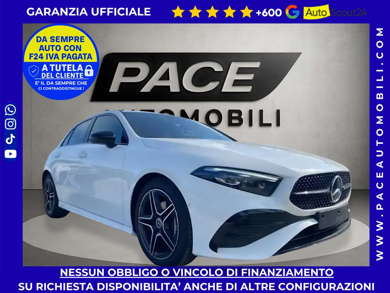 Mercedes-Benz A 200 NIGHT AMG PREMIUM NAVI 18" KAMERA 64 COLORI