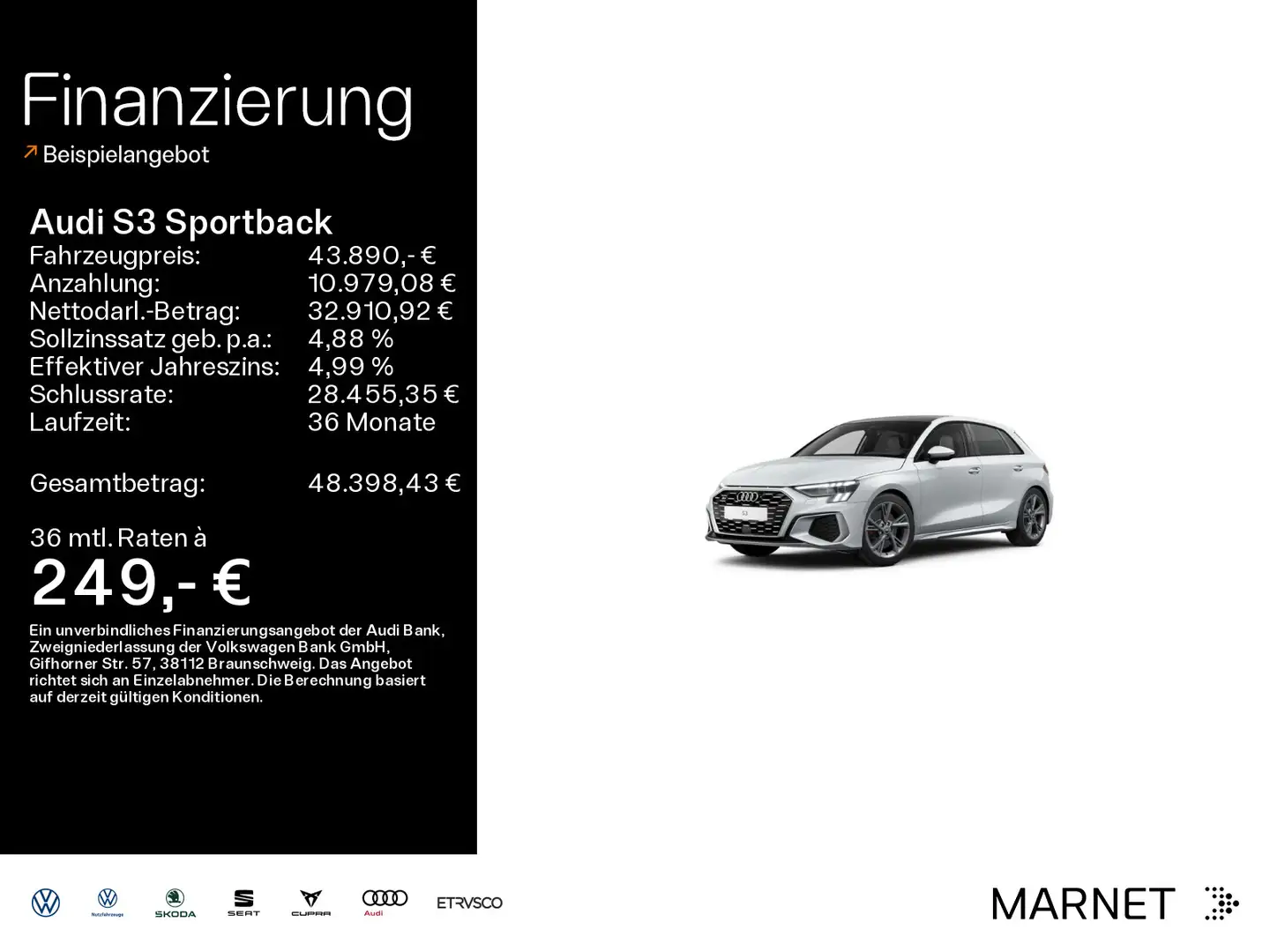 Audi S3 TFSI quattro*Navi*Matrix*Alu*HUD*PD Weiß - 1