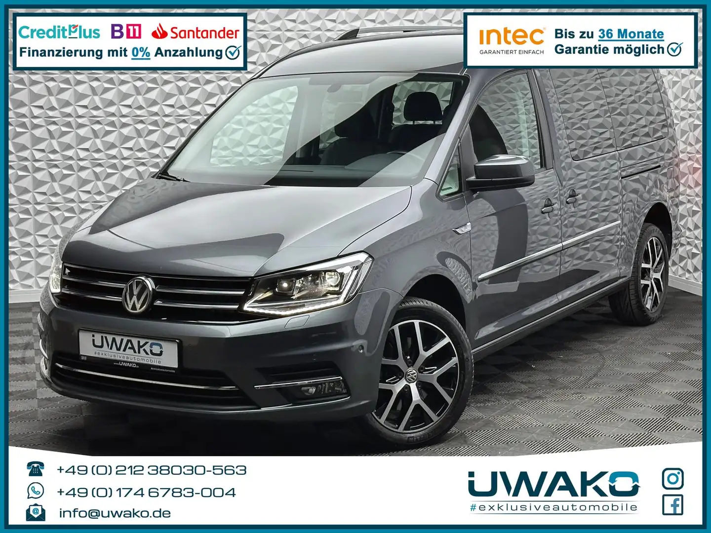 Volkswagen Caddy CADDY 2.0TDI MAXI/HIGH/STHZG/7-SITZ/AHK/RCAM/ACC Grijs - 1