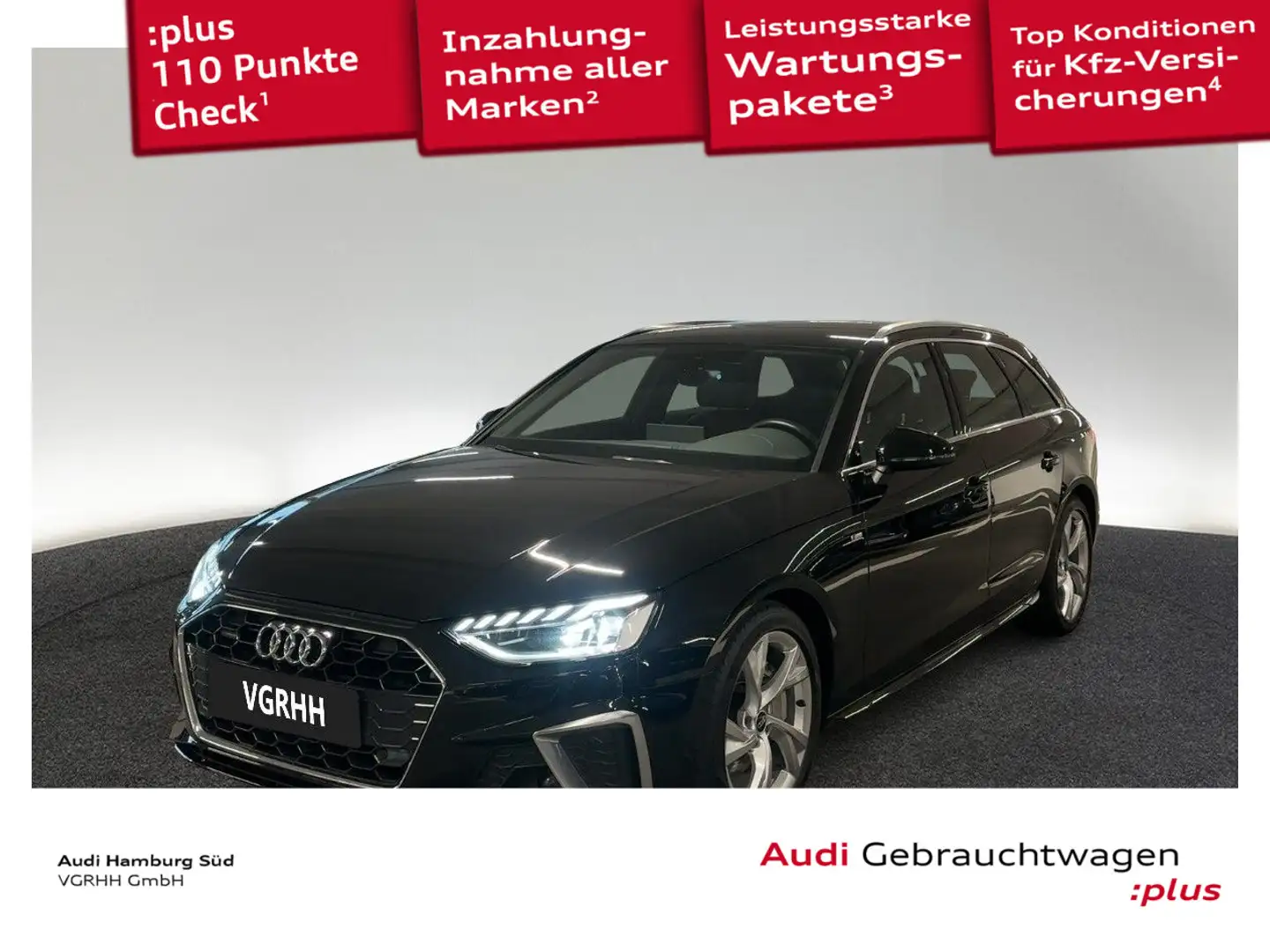 Audi A4 40 TDI qu. S line S tronic NAVI/AHK/ACC Negro - 1