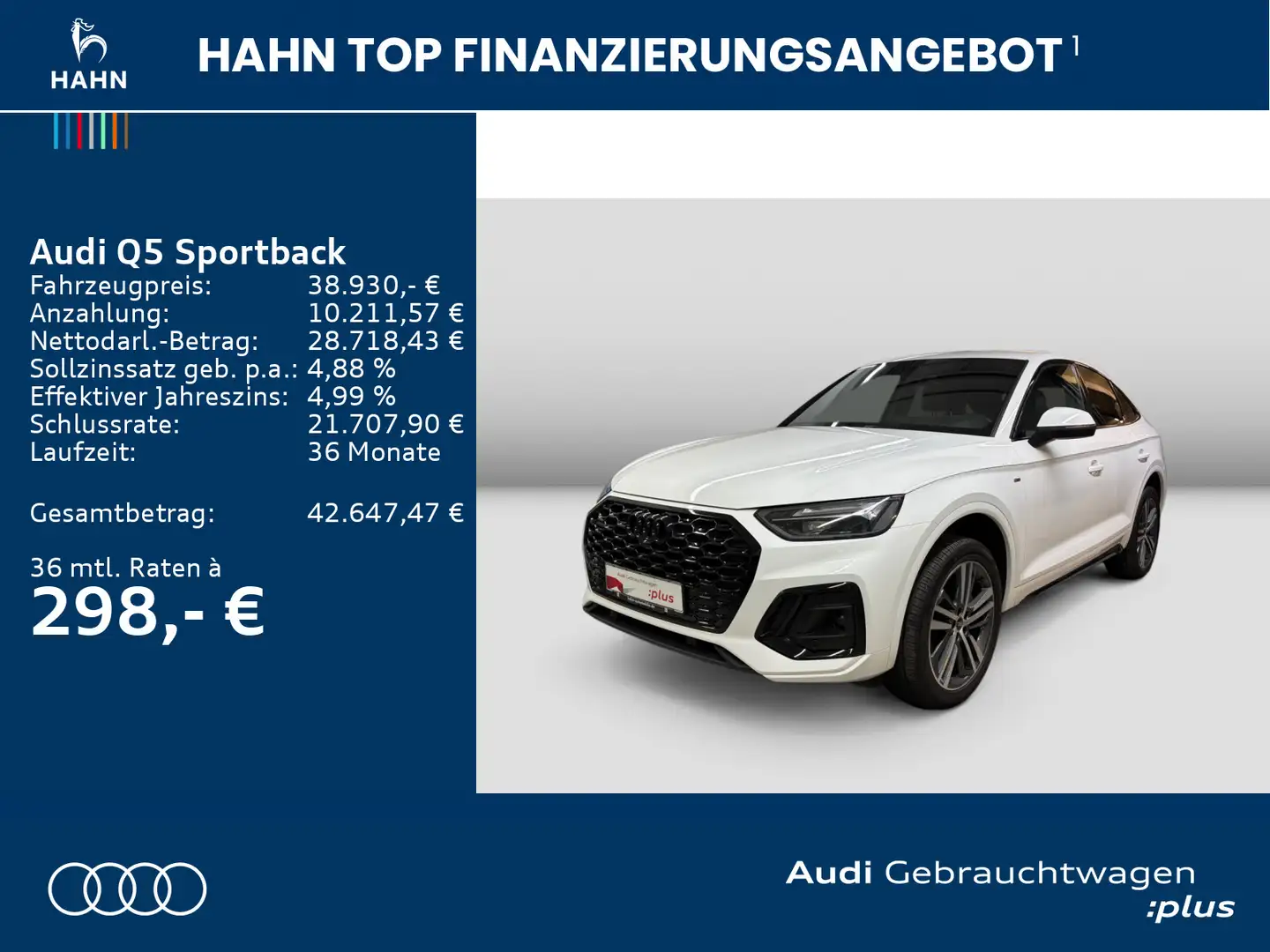 Audi Q5 40 TFSI quattro S line AHK HUD Stan Weiß - 2