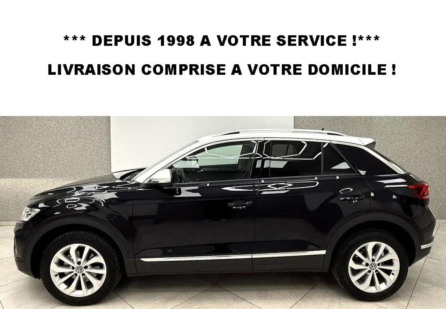 Volkswagen T-Roc T-Roc 1.5 TSI 150 cv STYLE DSG livré chez vous Noir - 1