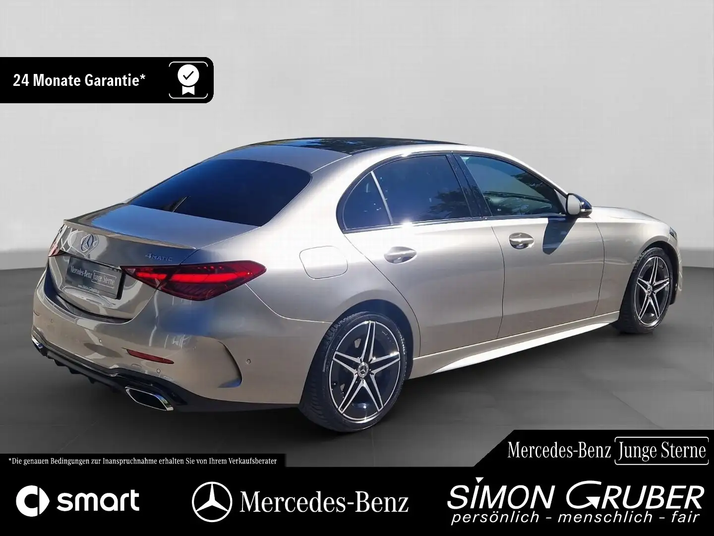 Mercedes-Benz C 300 4 MATIC AMG Pano Burm DigiLight Memo AHK Silber - 2
