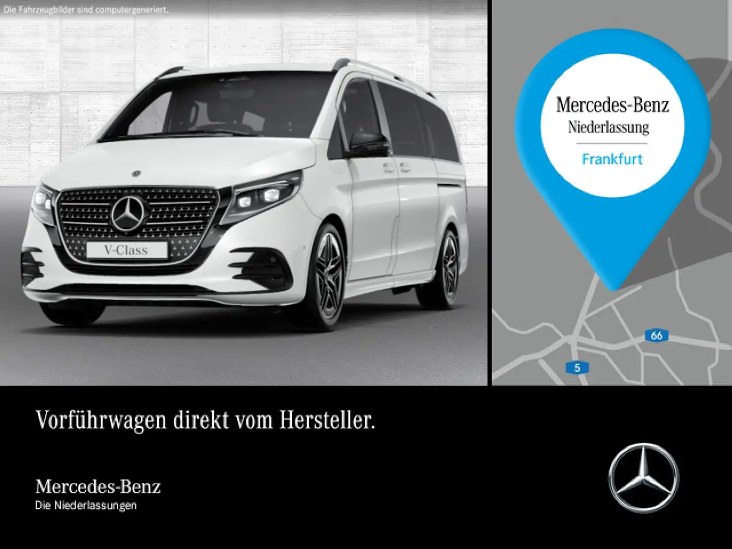 Mercedes-Benz V 300 d AVANTGARDE+AMG+SchiebDa+9G+AHK+StandHZ+DIS Weiß - 1