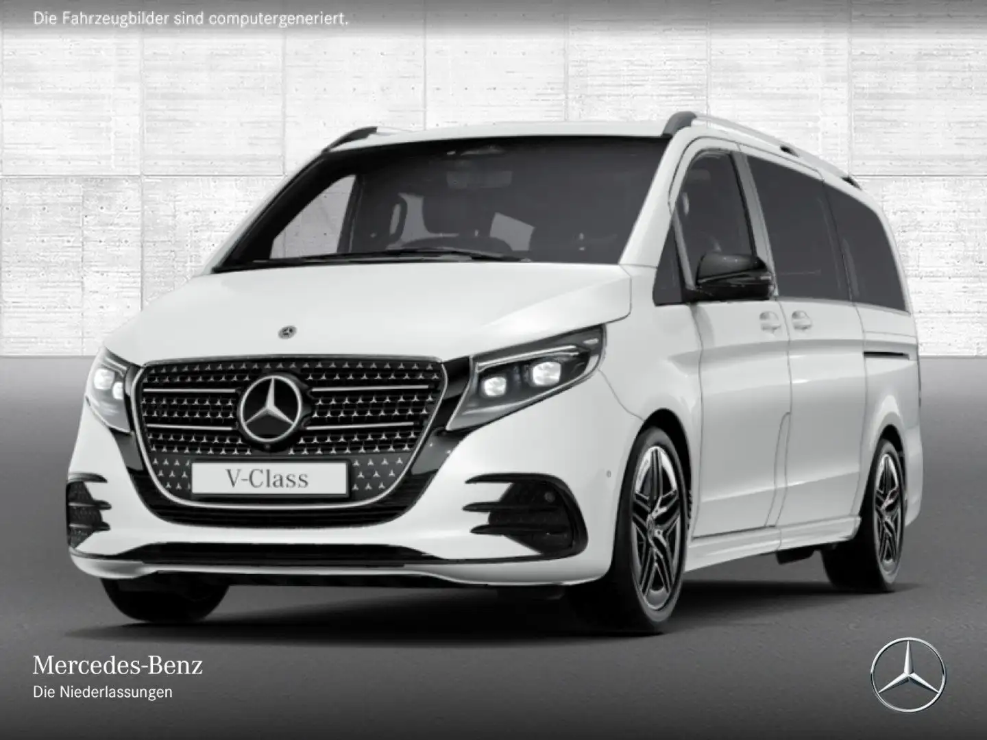 Mercedes-Benz V 300 d AVANTGARDE+AMG+SchiebDa+9G+AHK+StandHZ+DIS Weiß - 2