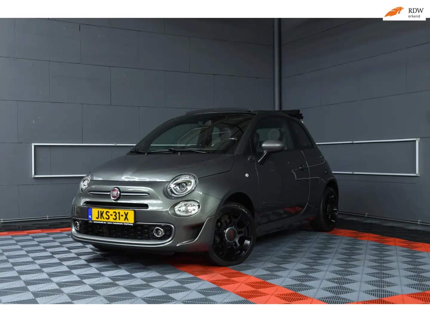 Fiat 500C S 1.2 Lounge Airco PDC Virtual Cabrio Gris - 1
