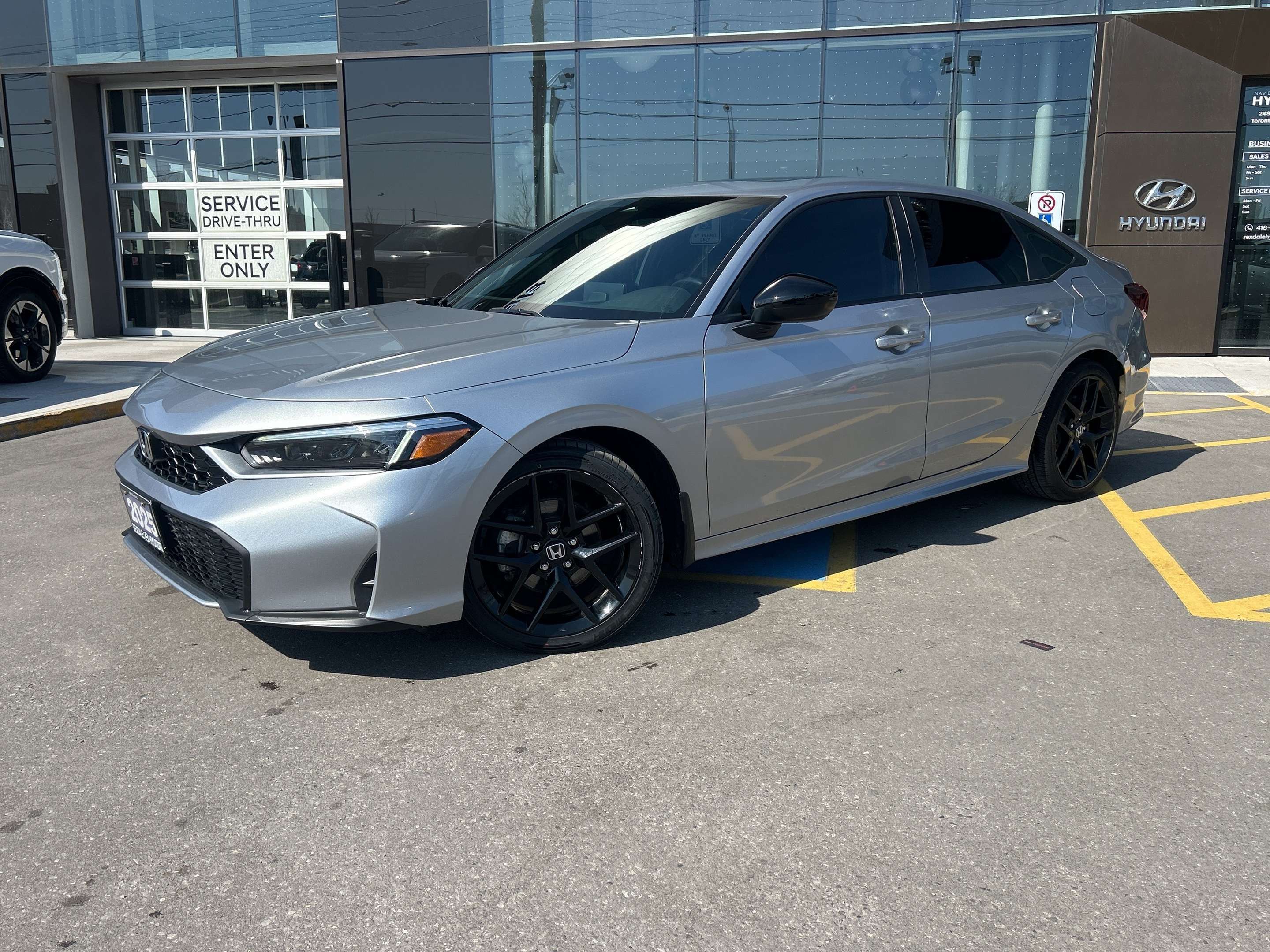 Silver 2025 Honda Civic Hybrid Sedan Front-Wheel Drive Automatic