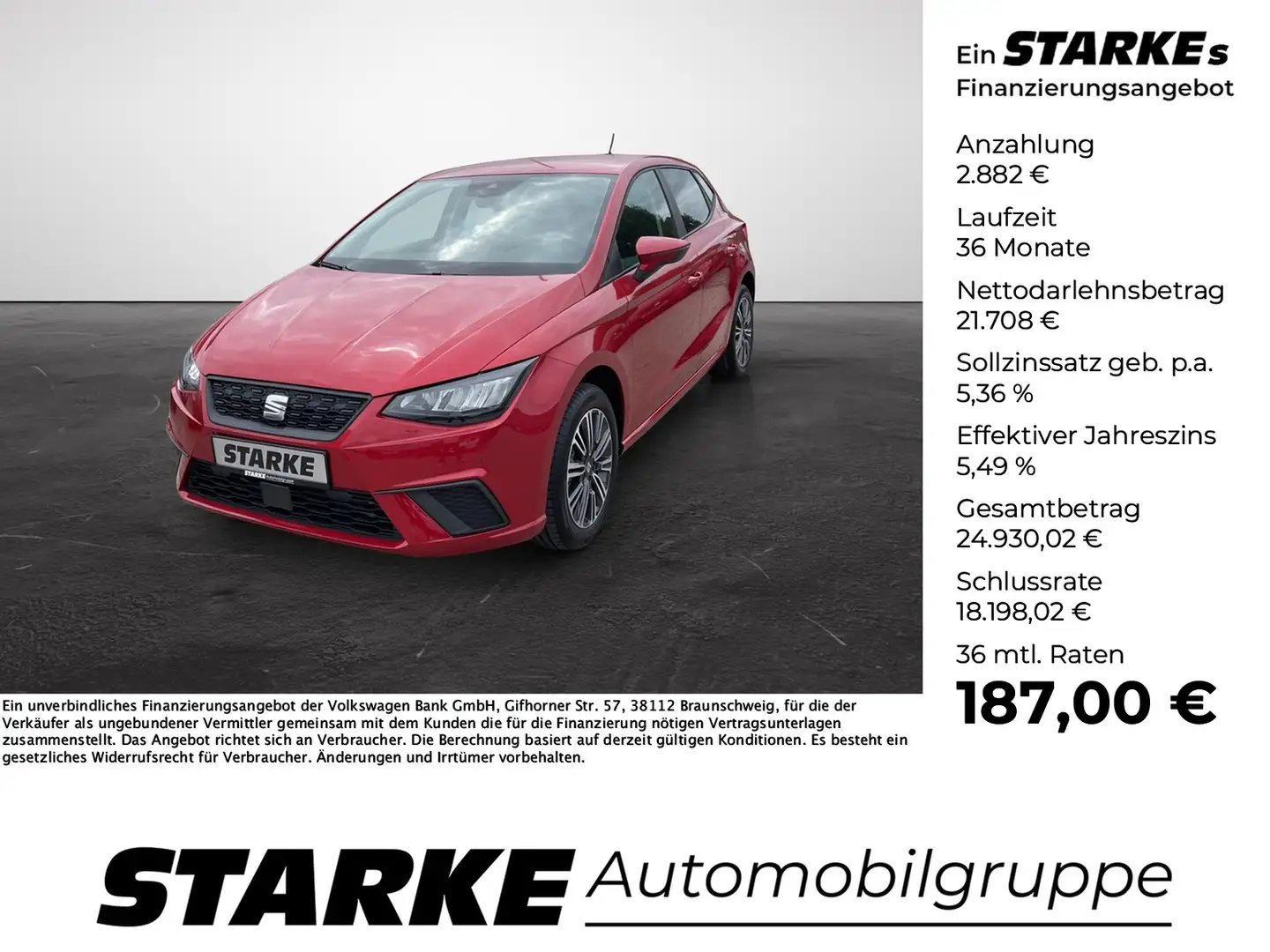 SEAT Ibiza 1.0 TSI DSG Road Edition Rood - 1