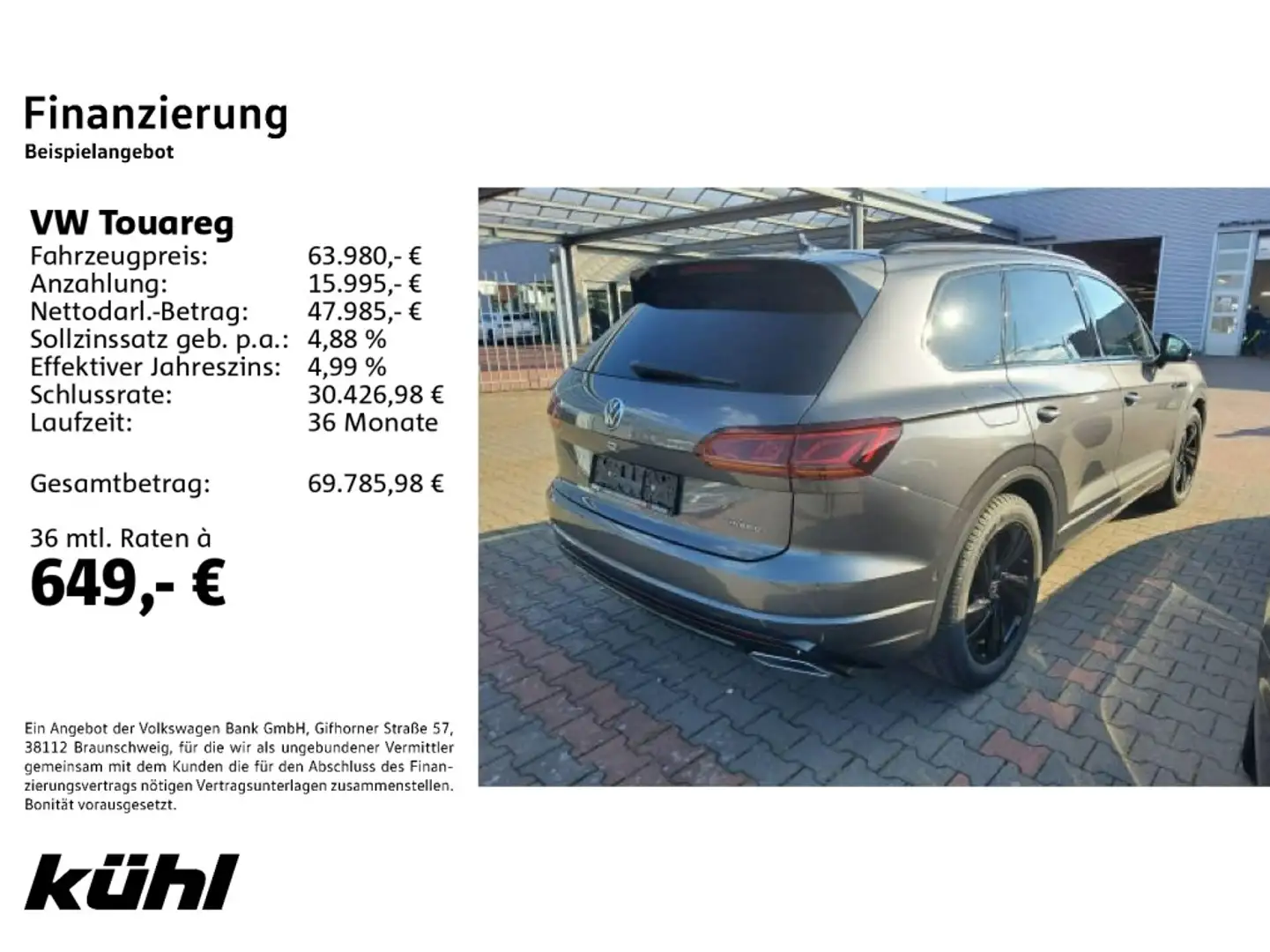 Volkswagen Touareg R 3.0 TSI eHybrid 4M Tip. LED/Luft/ACC/H Gris - 2