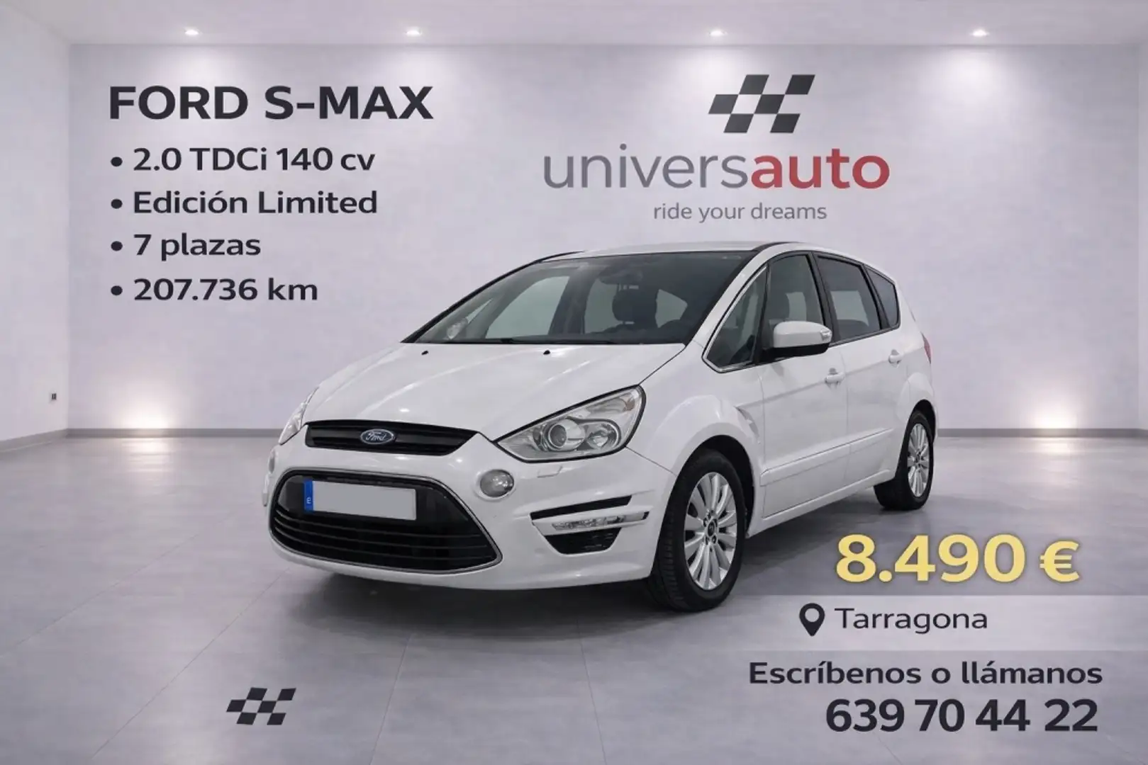 Ford S-Max 2.0TDCI Limited Edition 140 Blanco - 1
