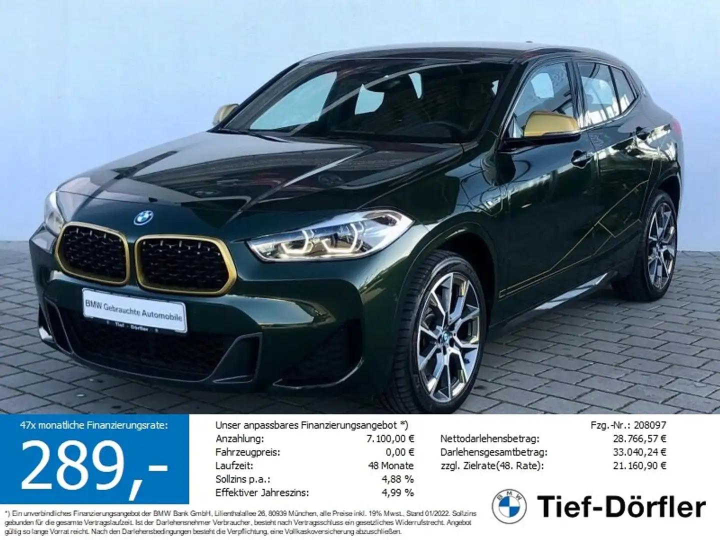 BMW X2 xDrive25e Ed Goldplay M Sport NAV/ACC/LED+SH Verde - 1