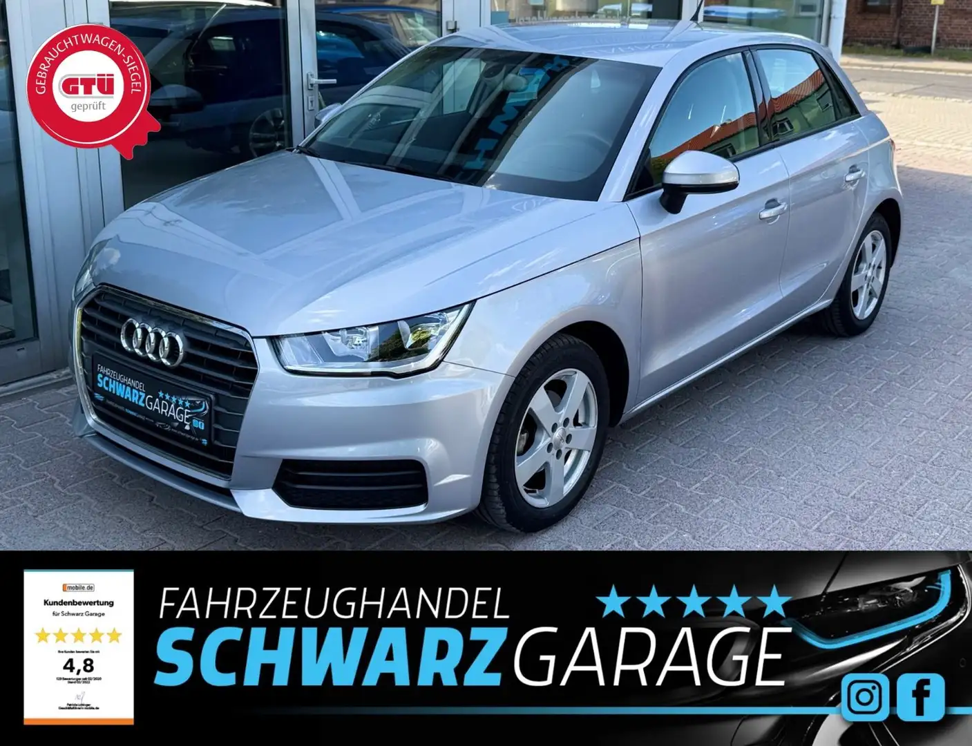 Audi A1 Sportback*AUTOMATIK*TÜV-NEU* Silber - 1