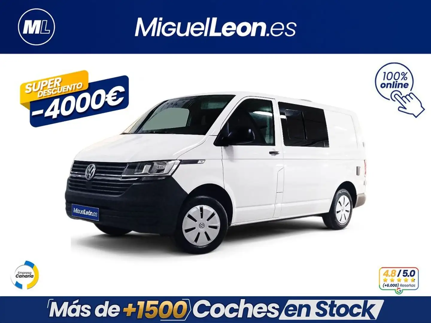 Volkswagen Transporter T6 Furgoneta 2.0 TDI 110 Camper Blanco - 1