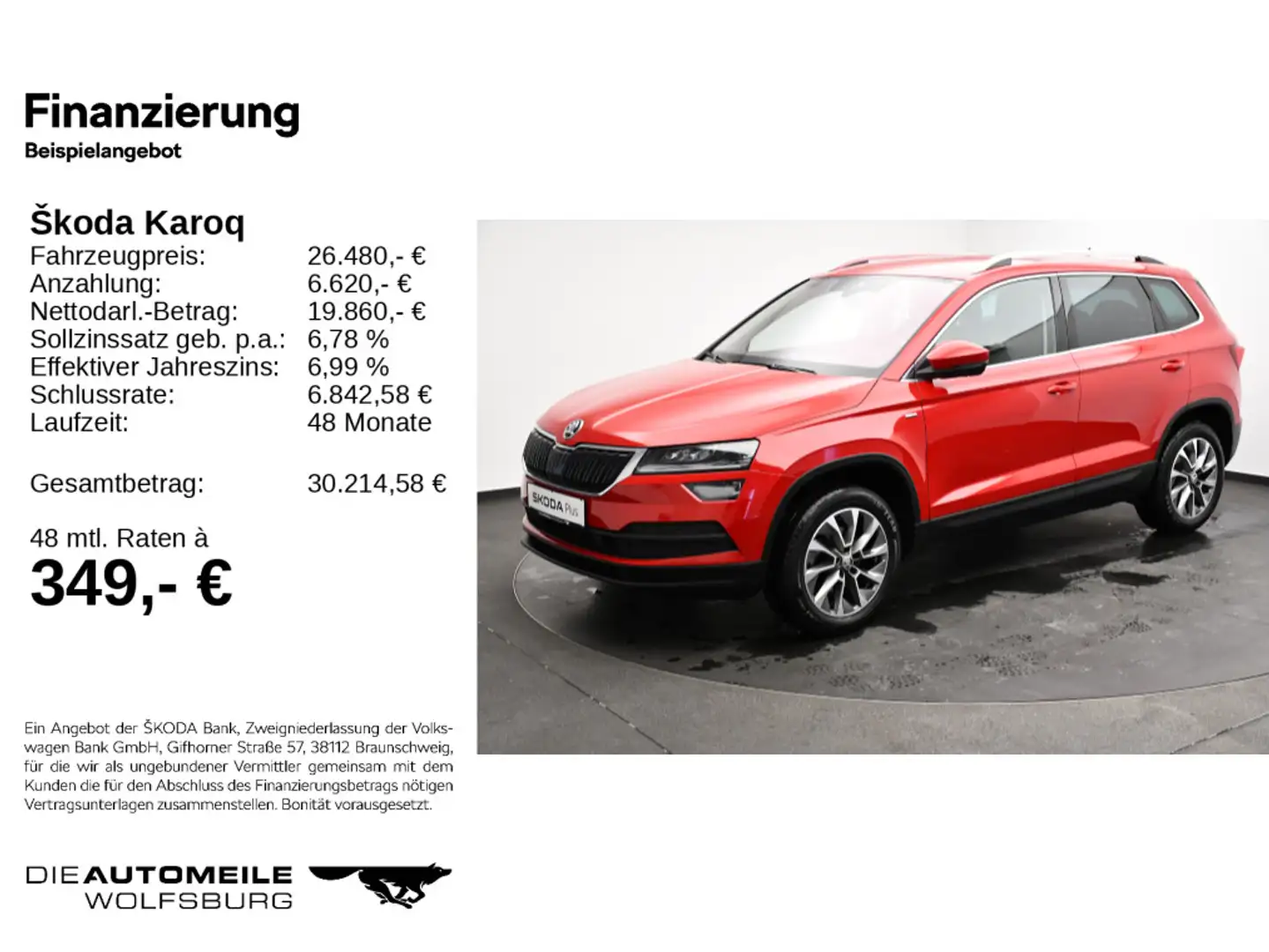 Skoda Karoq 1.5 TSI DSG Clever ACC/Rückkam/Multilenk Rot - 2