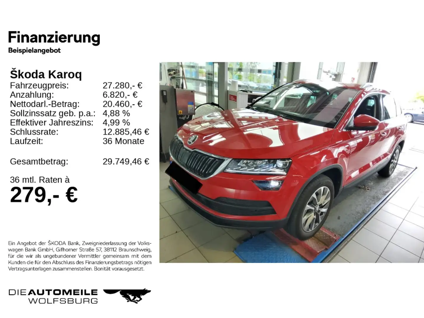 Skoda Karoq 1.5 TSI DSG Clever ACC/Rückkam/Multilenk Rot - 2