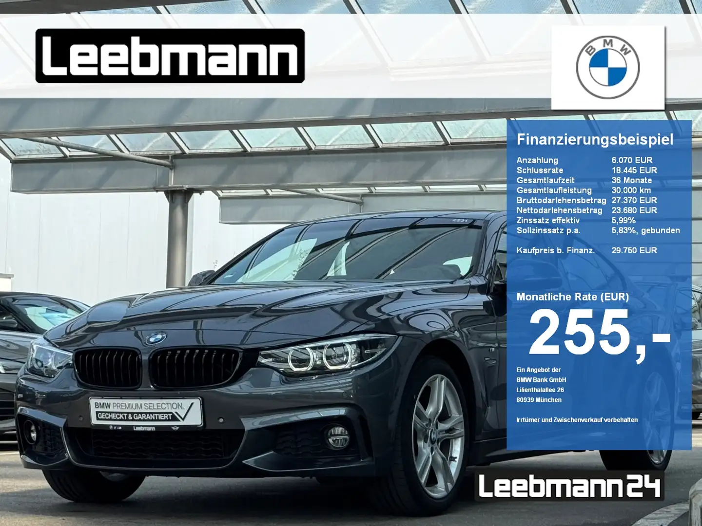 BMW 420 i xDrive Gran Coupé M-Sport 2 JAHRE GARANTIE Šedá - 1
