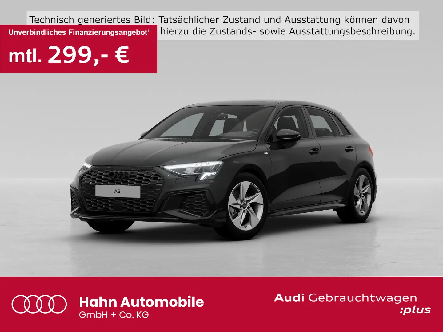 Audi A3 35TFSI S line Virtual CAM ACC Schwarz - 1