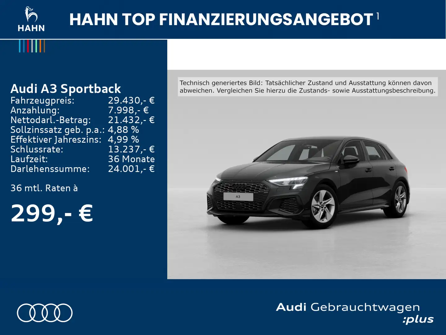 Audi A3 35TFSI S line Virtual CAM ACC Schwarz - 2