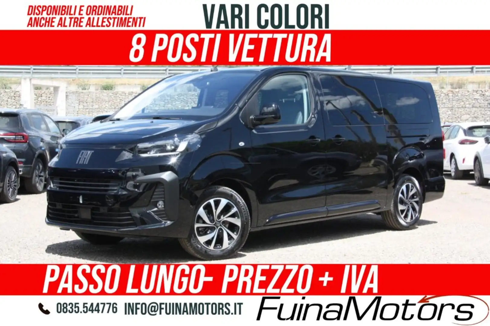 Fiat Ulysse 2.0 BlueHDi 180 CV AT8 L3 LUNGO 8 POSTI NUOVO Nero - 1