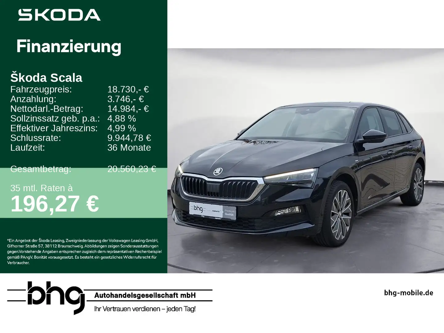 Skoda Scala 1.0 TSI DSG Clever Schwarz - 1