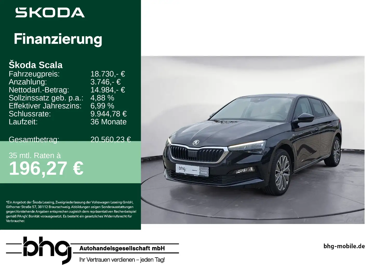 Skoda Scala 1.0 TSI DSG Clever Schwarz - 1