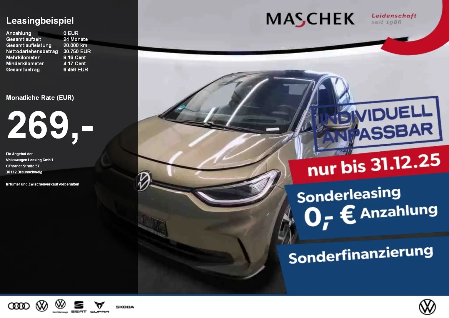 Volkswagen ID.3 Pro S 77 kWh Area View Sonderleasing Massage Matri Schwarz - 1