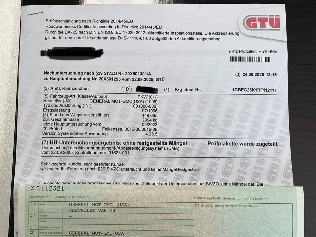 GMC Vandura 5,7 V8-low top, LPG, foto 11