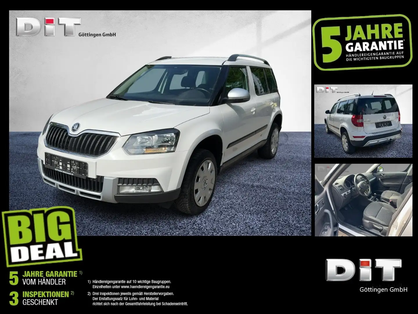 Skoda Yeti 1.2 TSI Ambition Outdoor +PDC hi, LM-Felgen Wit - 1