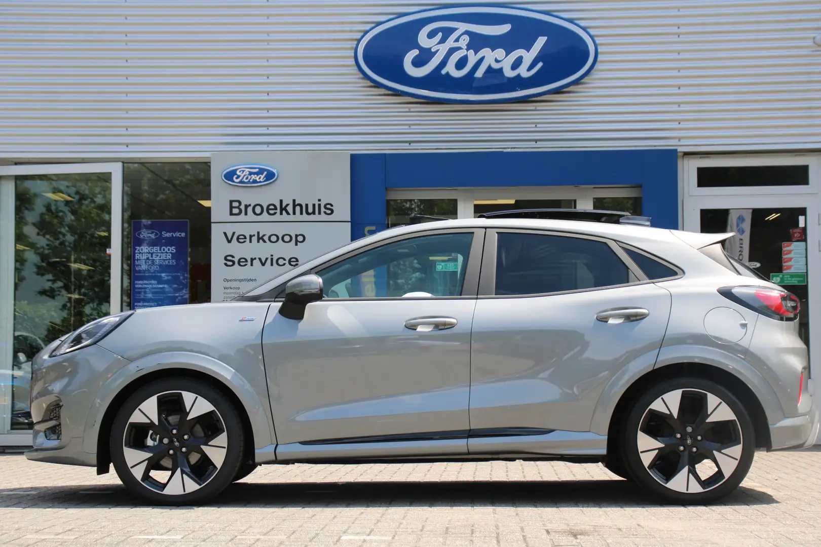 Ford Puma 1.0 EcoBoost Hybrid ST-Line X | PANODAK | LEDER | Grijs - 2