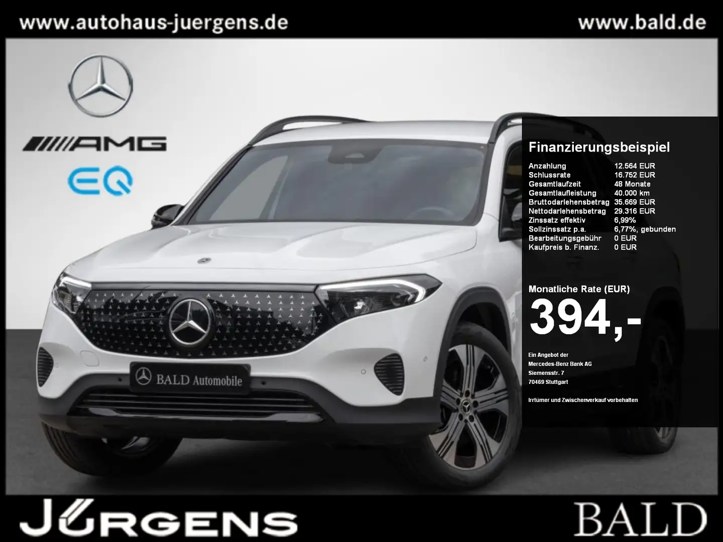 Mercedes-Benz EQB 350 4M Electric-Art/Wide/LED/Memo/Totw/Night Blanco - 1