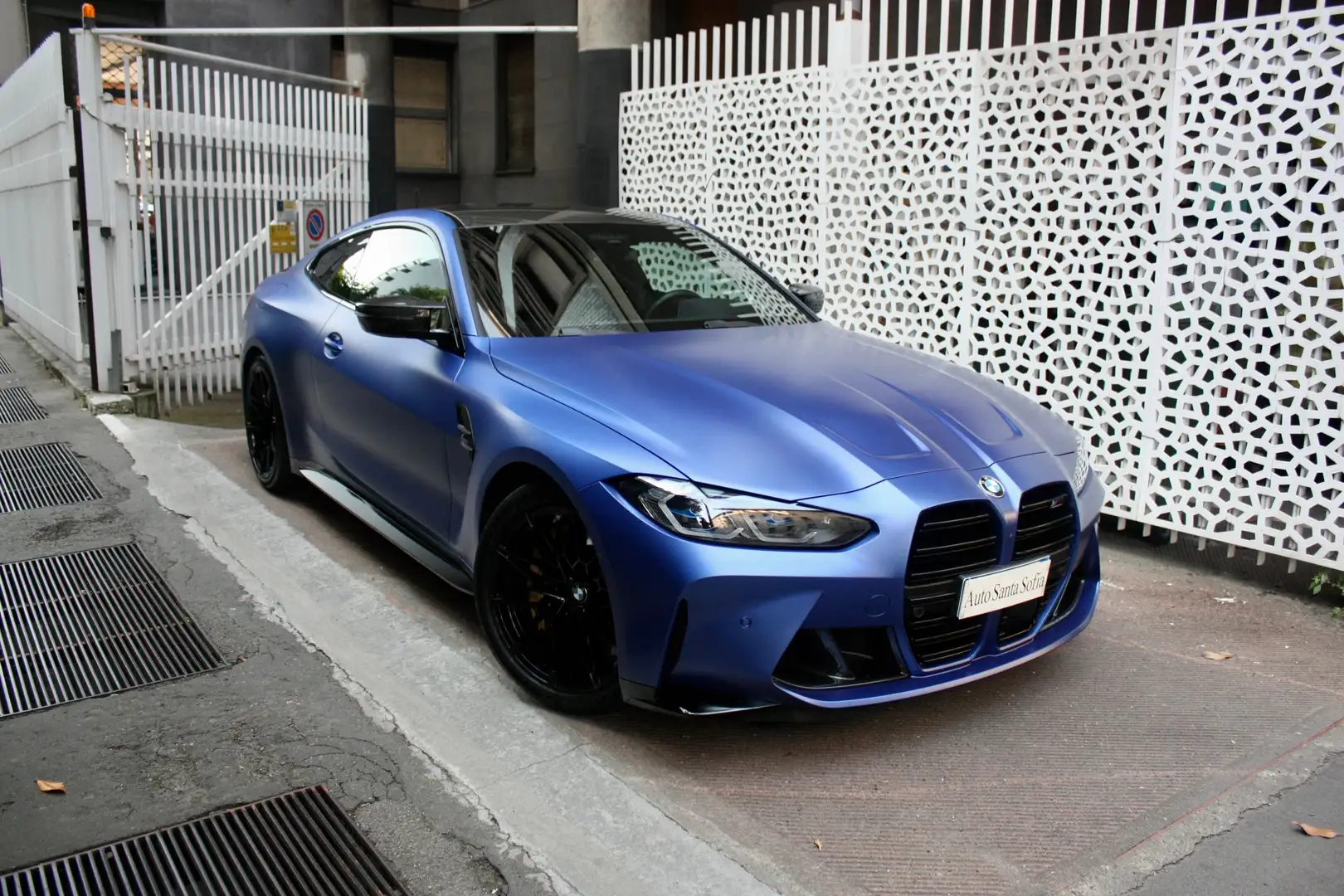 BMW M4 Competition-Carbonio-Blu Opaco-HUD-Carboceramica Blu/Azzurro - 1