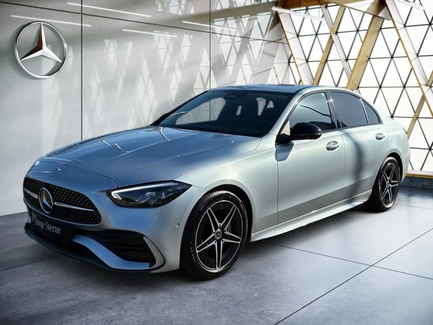 Mercedes-Benz C 200 d AMG Night*LenkHz*Memory*Kam*Schiebedach* Silber - 2