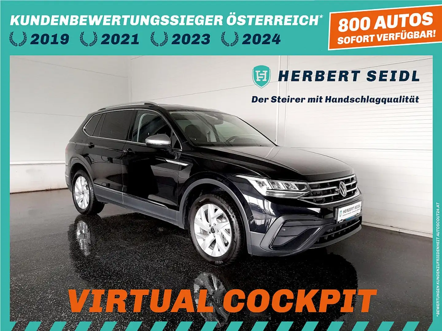 Volkswagen Tiguan Allspace LIFE 2,0 TDI DSG *LED MIT FLA / HEAD-UP / VIRTU... Schwarz - 1