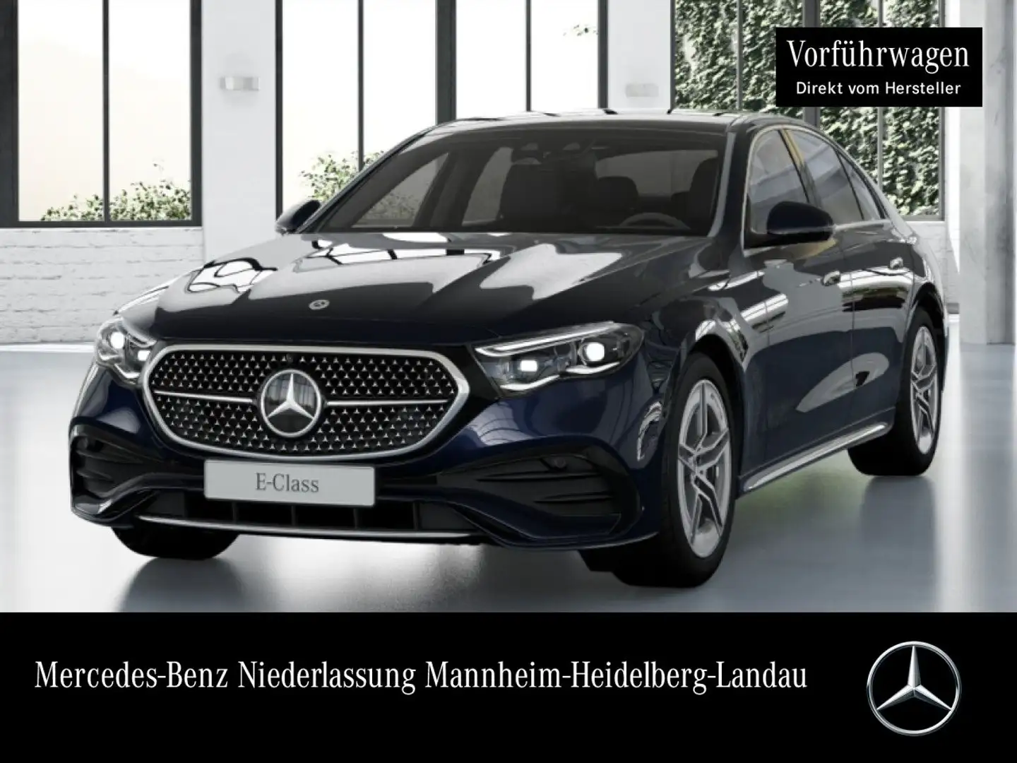 Mercedes-Benz E 220 d AMG Fahrass 360° Pano Burmester Distr. HUD Blau - 1