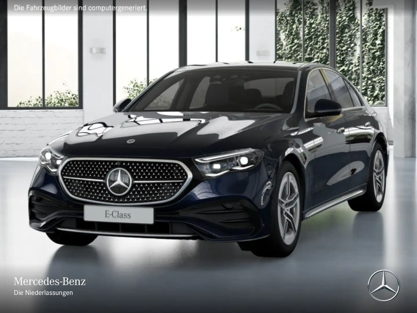 Mercedes-Benz E 220 d AMG Fahrass 360° Pano Burmester Distr. HUD Blau - 2