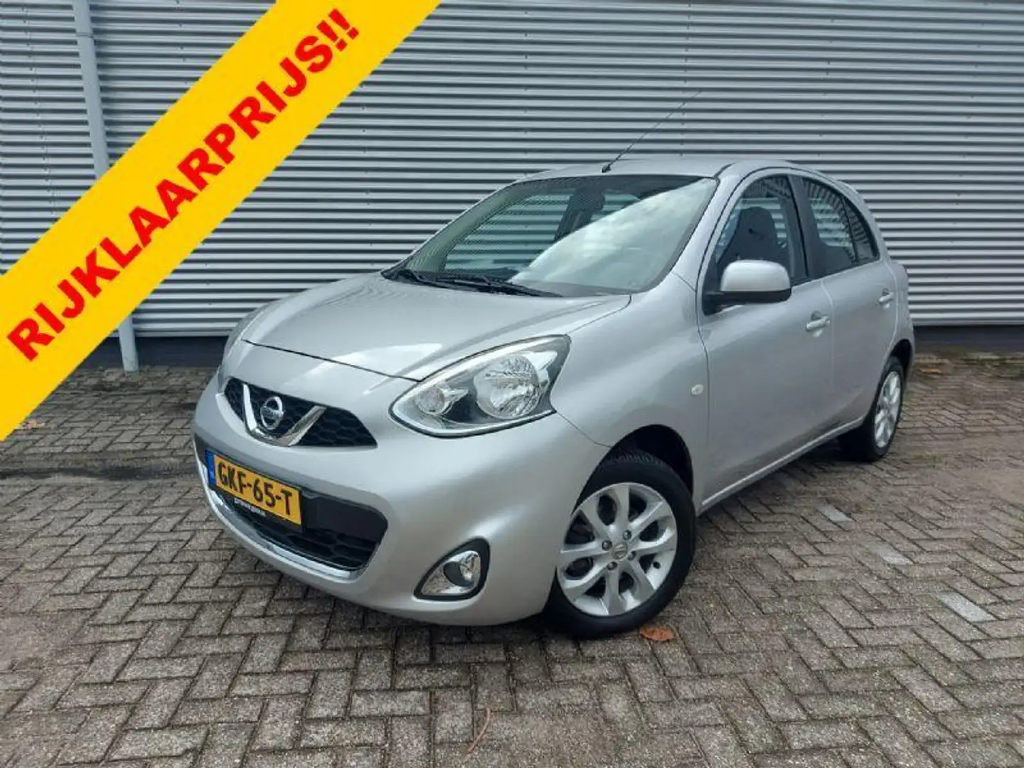 Nissan Micra 1.2 Visia Pack, airco,cruisecontrol. Grijs - 1