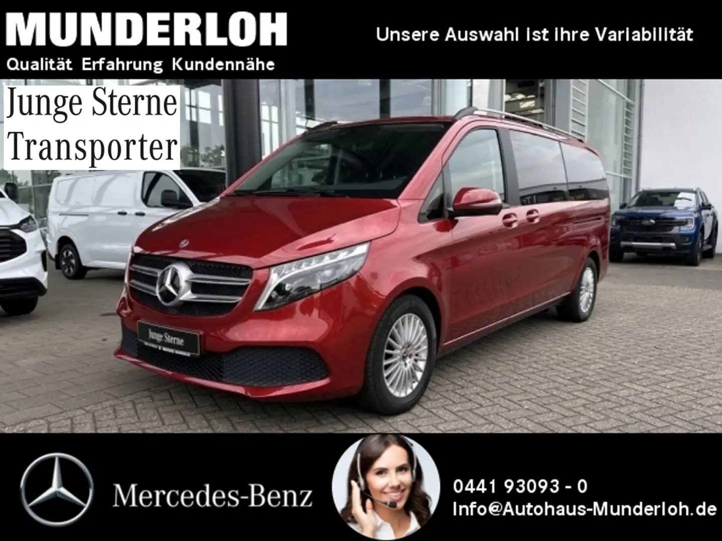 Mercedes-Benz V 220 d EDITION Extralang el.Schiebe AHK SpurW Rot - 2