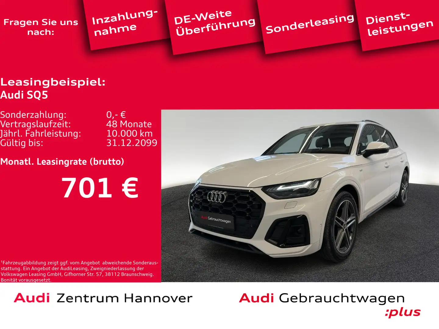 Audi SQ5 3.0 TDI quattro HuD Standh. AHK Matrix B&O K White - 1