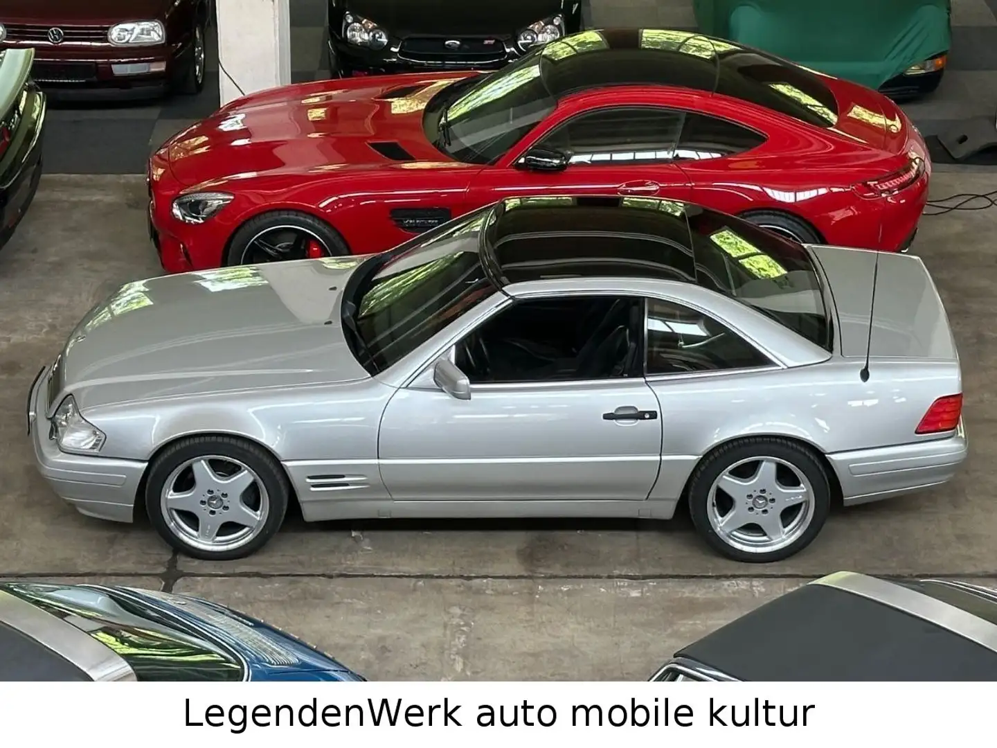 Mercedes-Benz SL 500 SL500 R129 PANORAMA GLASDACH AMG18" ADS 245 BRD Argent - 1