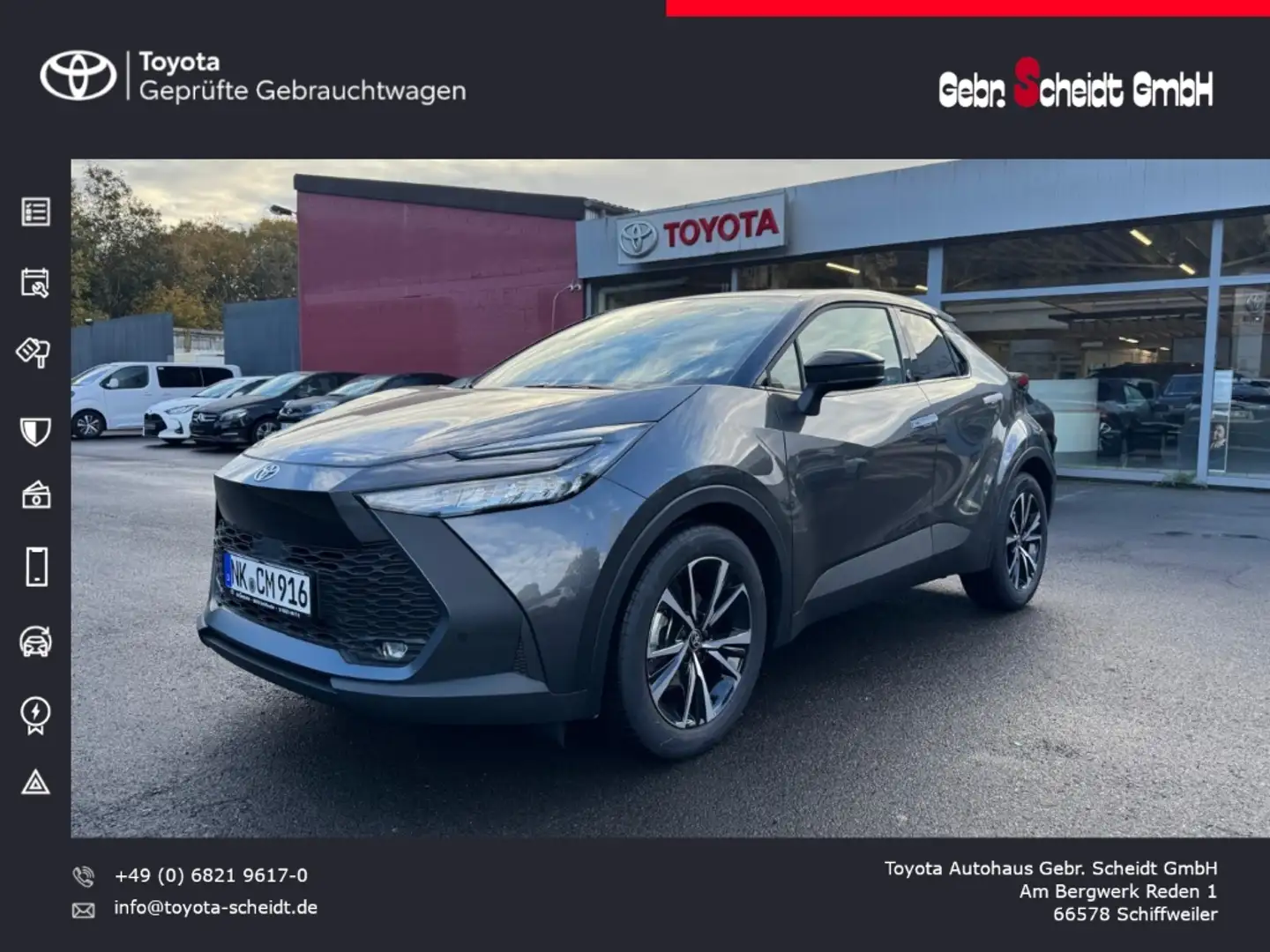 Toyota C-HR 1.8 Hybrid Team Deutschland Navi digitales Cockpit Grijs - 1