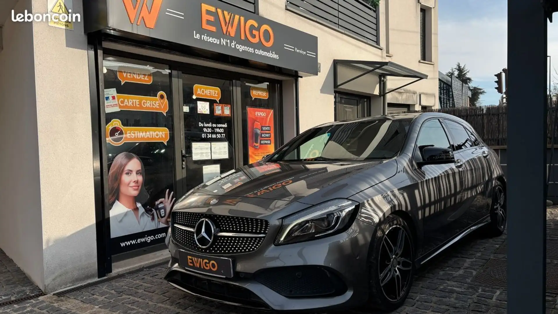 Mercedes-Benz A 200 1.6 200 155ch fascination 7g-dct pack amg toit ouvrant Grijs - 1