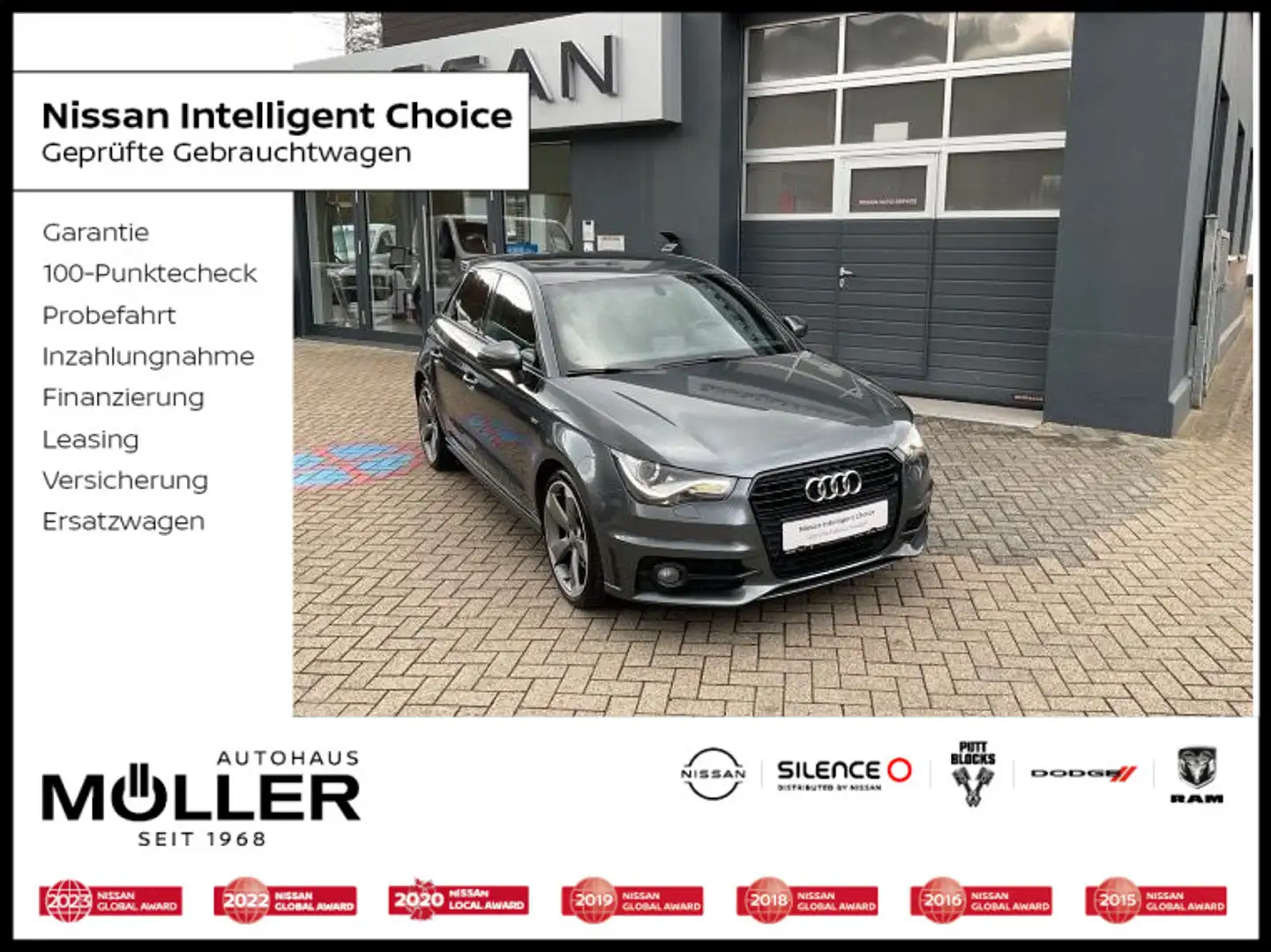 Audi A1 1.4 TFSI S line Xenon Navi EPH SH Сірий - 1