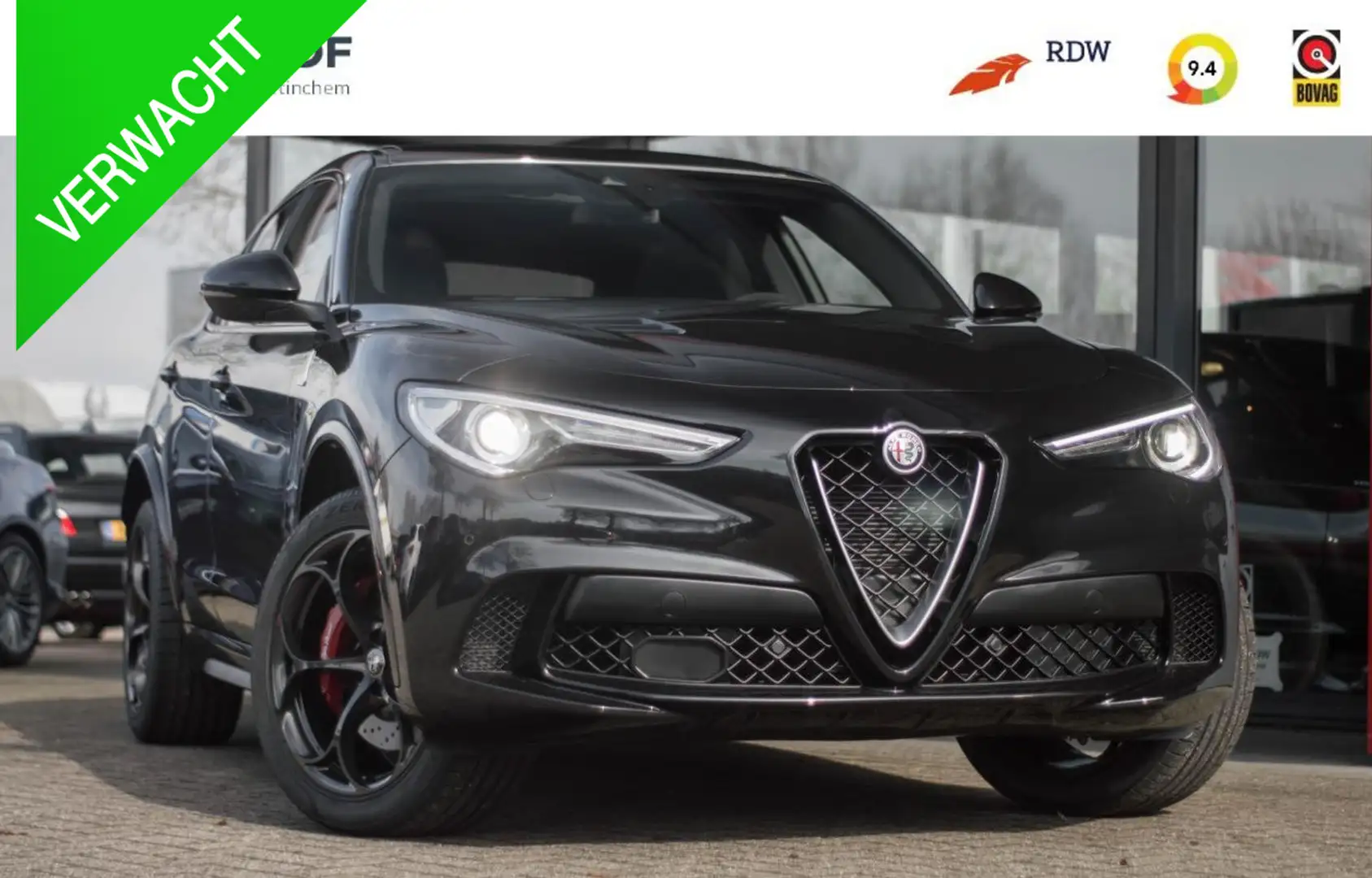 Alfa Romeo Stelvio 2.9 V6 AWD Quadrifoglio / NL AUTO / 1e EIG / PANO Schwarz - 1