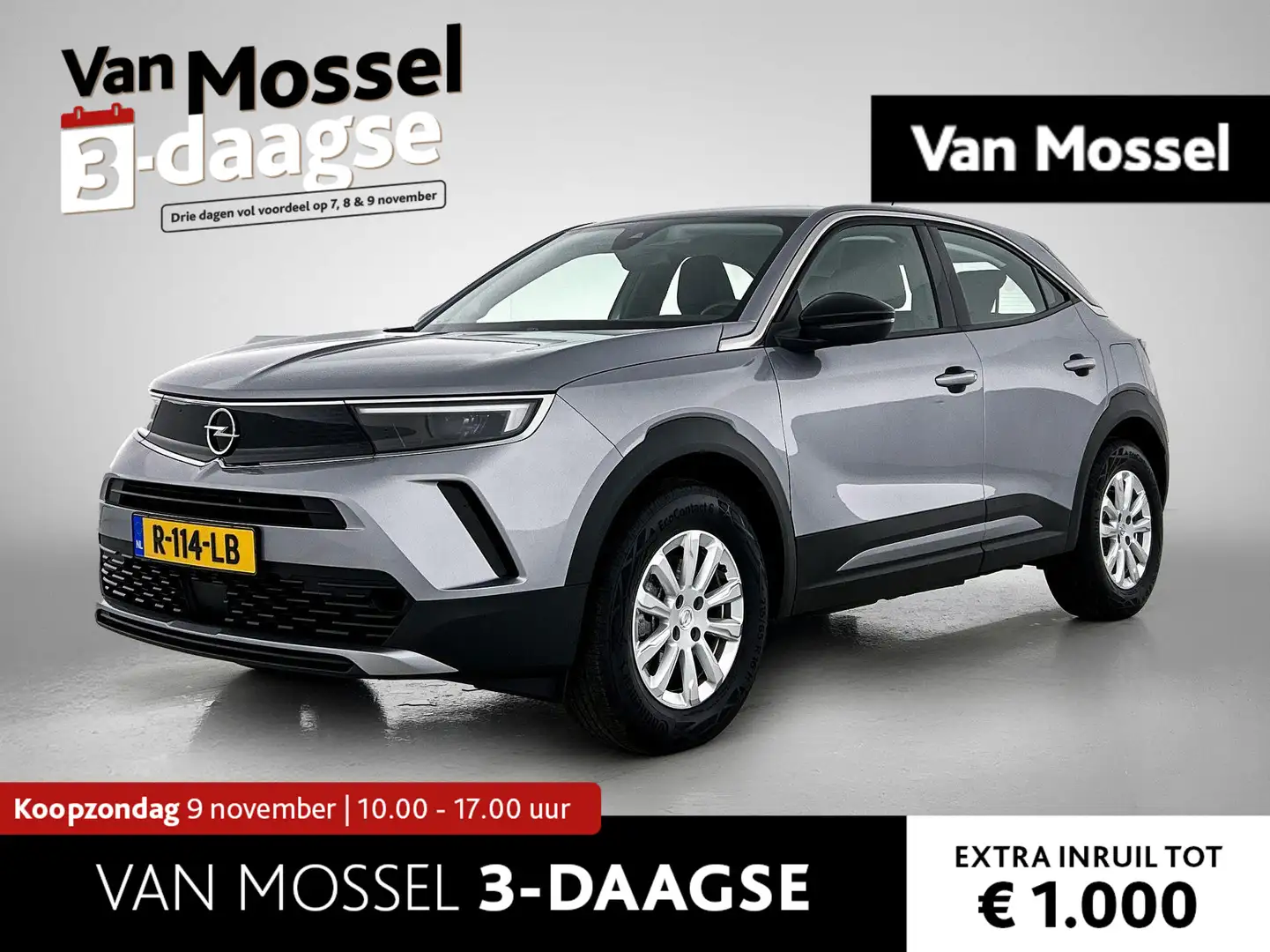 Opel Mokka-E Edition 50-kWh 11kw bl. | 12.000km! | Navi | Camer Grijs - 1