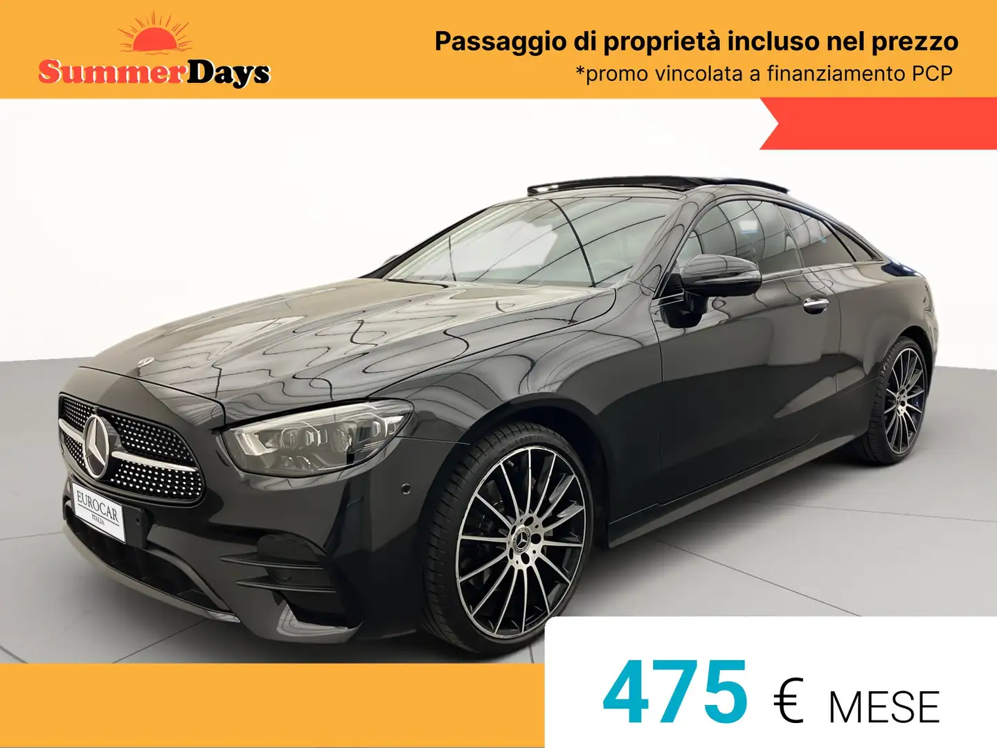 Mercedes-Benz E 220 Coupe 220d Premium Plus 4matic Auto - TETTO - Nero - 1