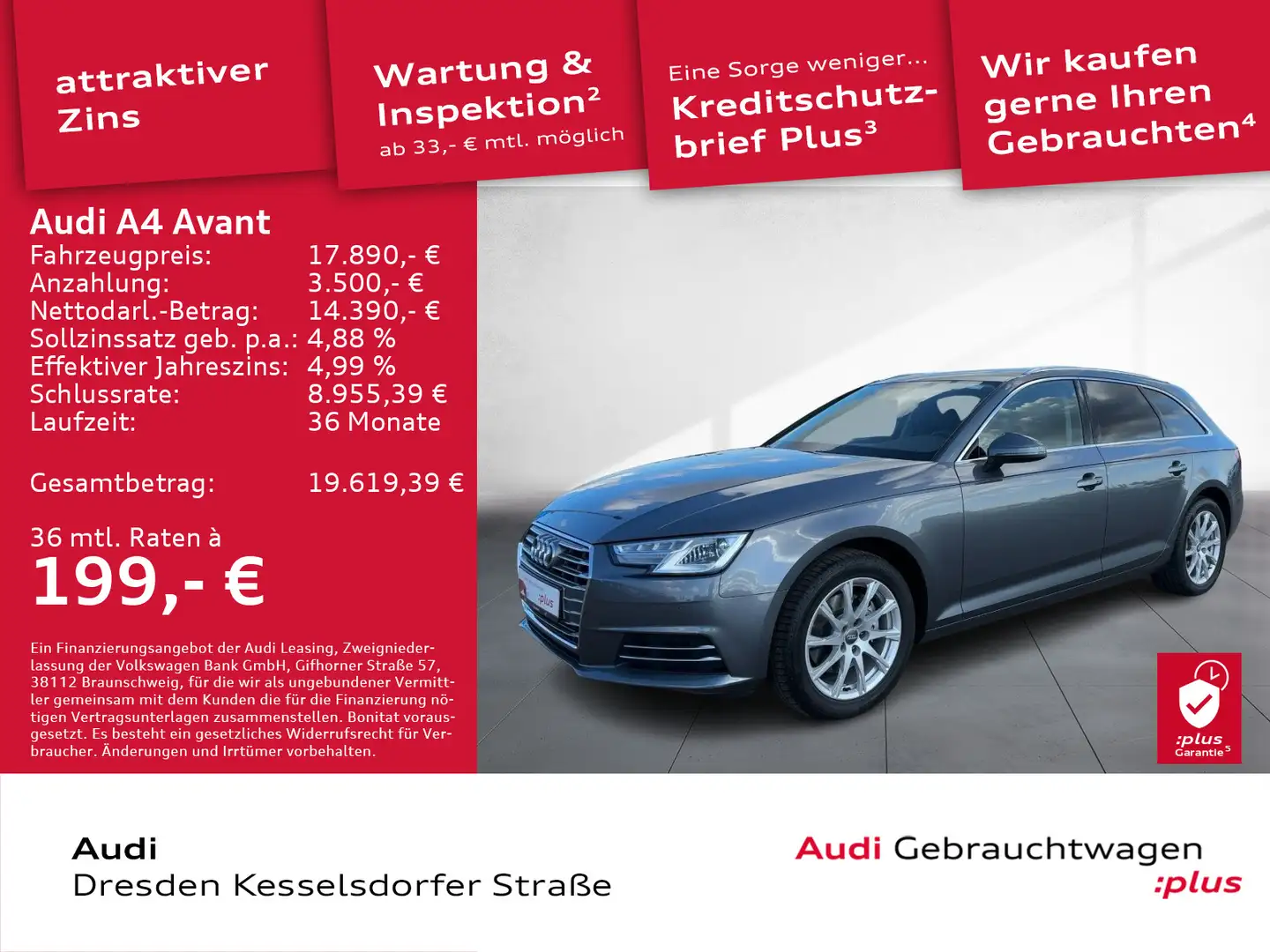 Audi A4 1.4 TFSI sport PDC GRA DAB Navi Grau - 1