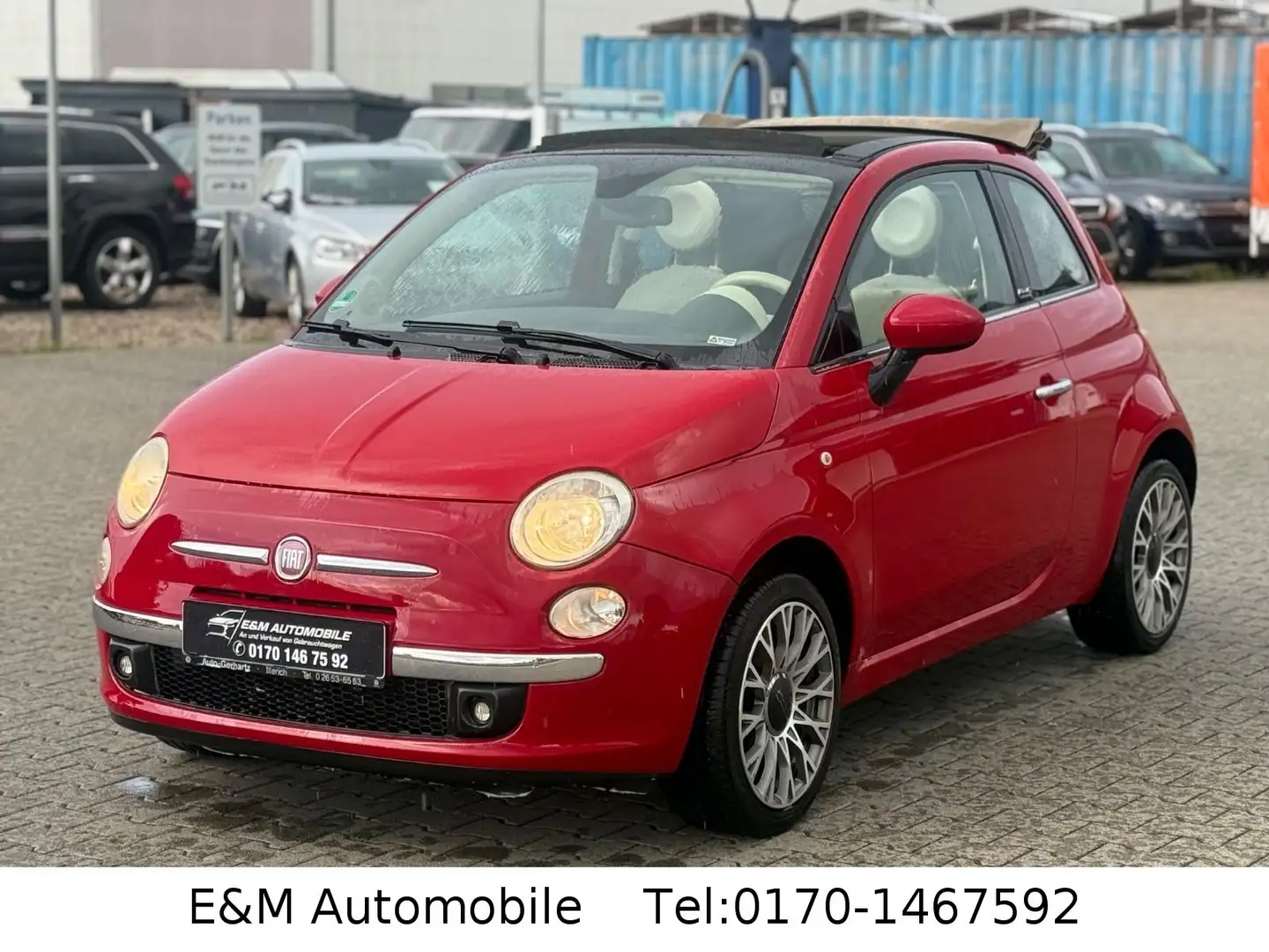 Fiat 500C +CABRIO+TEILLEDER+KLIMA+MFL+ - 1