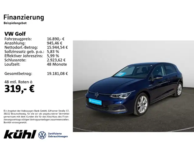 Volkswagen Golf VIII 1.5 TSI Style Navi,LM17,Kamera
