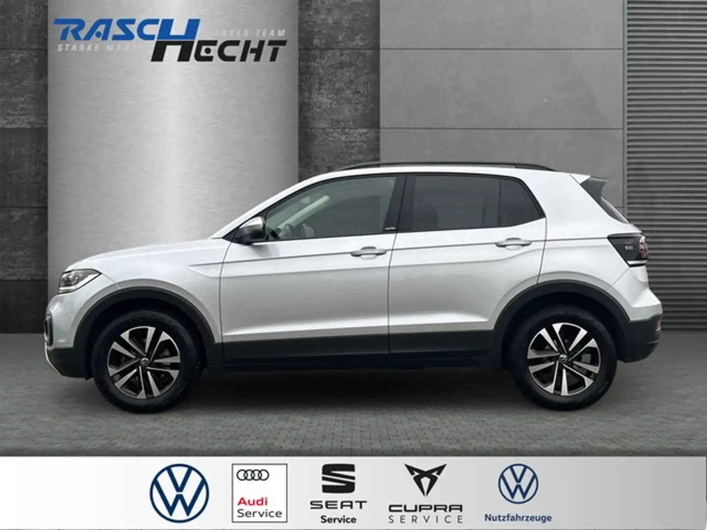 Volkswagen T-Cross United 1.5 TSI DSG*AHK*LED*NAVI*SHZ* Silber - 2